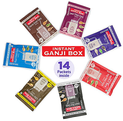 ASSORTED Instant Ganji - Pack of 14 ( Each 45g Pouch)