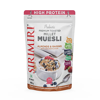 Premium Toasted Millet Muesli - Almond & Raisins 500g