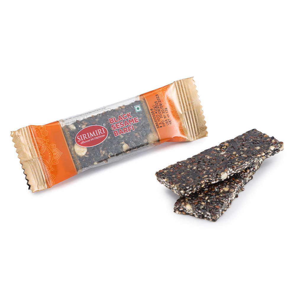 Black Sesame Barfi (15g each) - Jar of 50 Black Sesame Barfi (15g each) - Jar of 50
