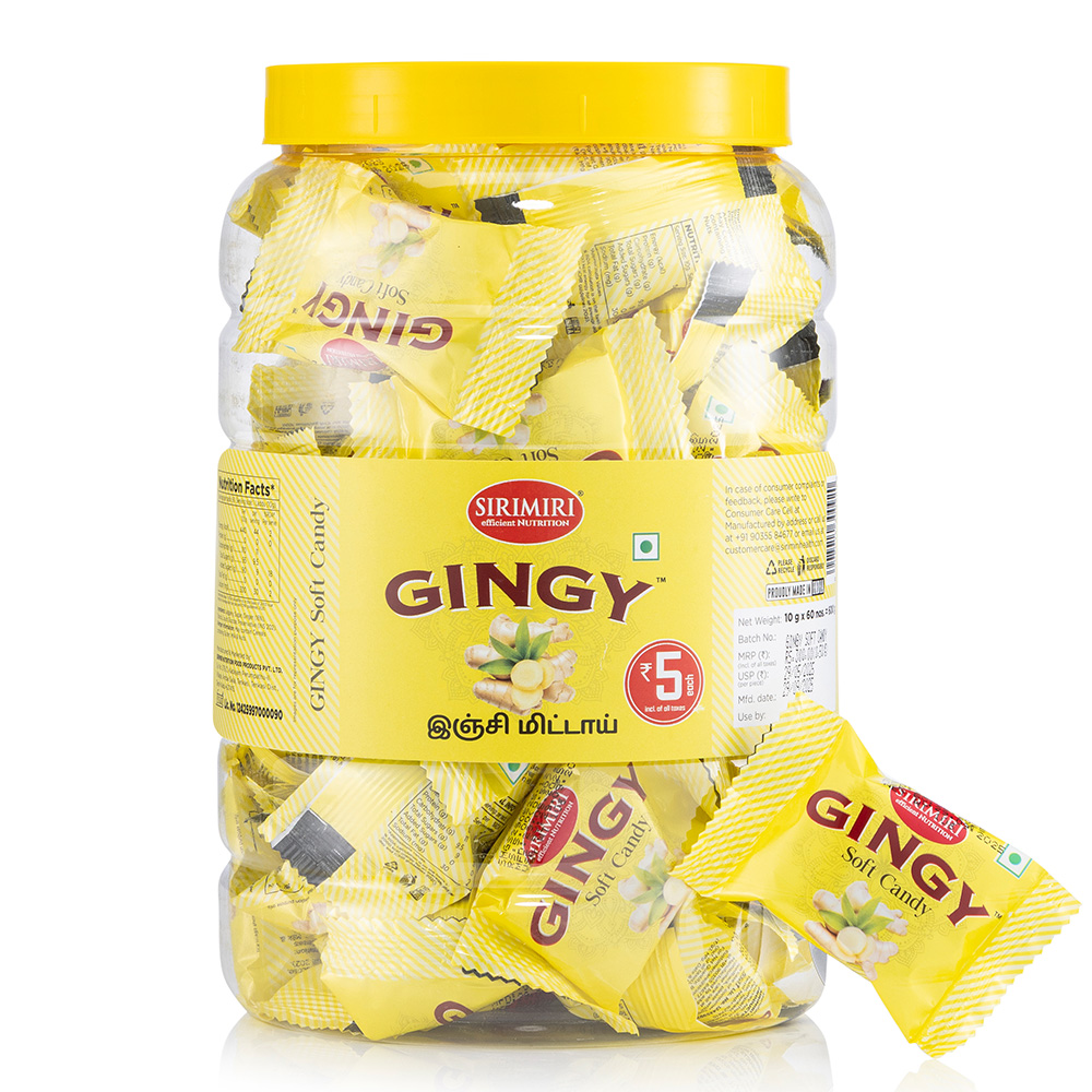 GINGY (10g each) - Jar of 50  ( Ginger Candy)