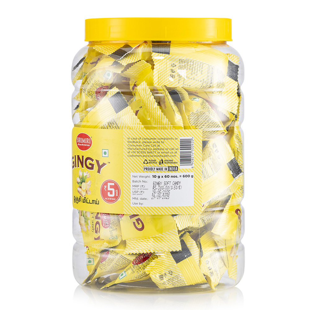 GINGY (10g each) - Jar of 50 ( Ginger Candy) GINGY (10g each) - Jar of 50 ( Ginger Candy)