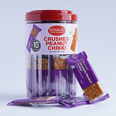 Crushed Peanut Chikki - Made With Pure Jaggery Pack of 32